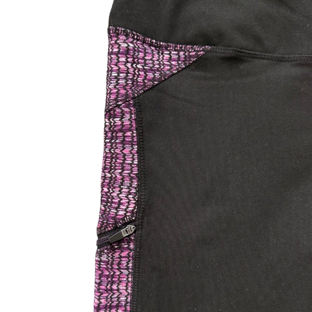 Z by Zobha black with purple accents leggings size Large - Picture 7 of 8